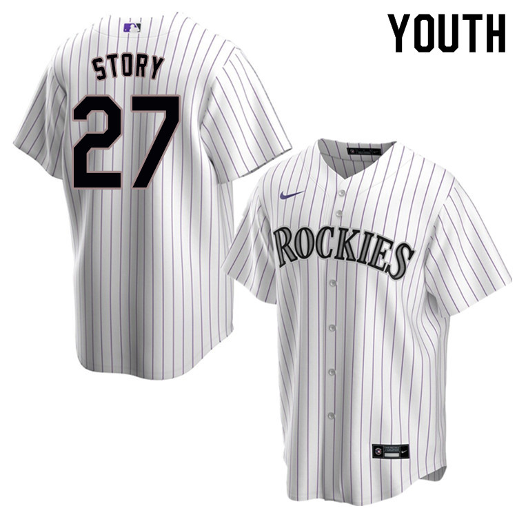 Nike Youth #27 Trevor Story Colorado Rockies Baseball Jerseys Sale-White